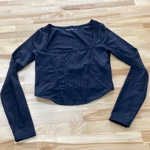 Black Abercrombie corset top
